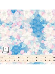 Bloom flower style with blue,white colors - Image 5