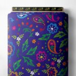 Leaf flower style with blue,green colors