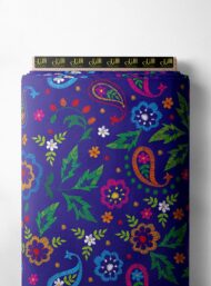 Leaf flower style with blue,green colors