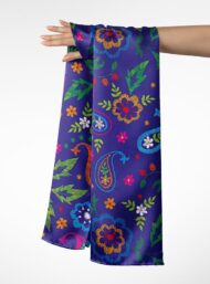 Leaf flower style with blue,green colors - Image 3