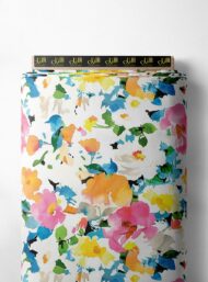 Bloom flower style with pink,yellow colors