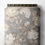 Rose flower style with grey,white colors