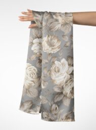 Rose flower style with grey,white colors - Image 3