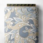 Leaf flower style with grey,white colors