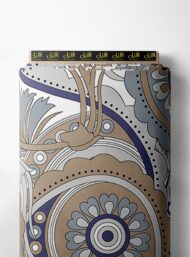 Circle mixed style with blue,white colors