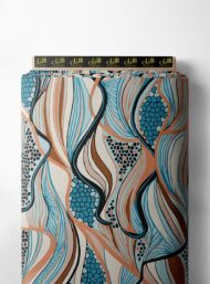 Wave others style with blue,brown colors