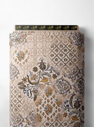 Leaf flower style with brown,blue colors