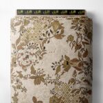 Leaf flower style with brown,white colors