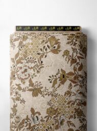 Leaf flower style with brown,white colors