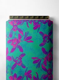 Bloom flower style with pink,green colors