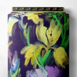 Petal flower style with yellow,green colors