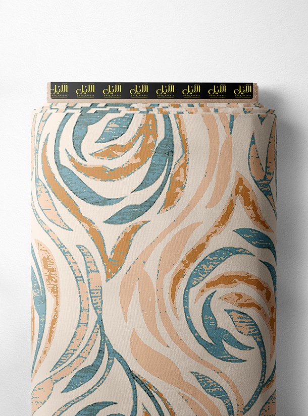 LAI02-0349_1-1.jpg Leaf flower style with blue,brown colors - Image 1