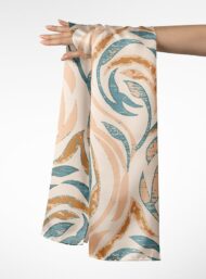 Leaf flower style with blue,brown colors - Image 3