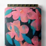 Bloom flower style with pink,green colors