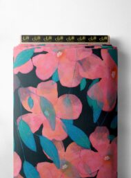 Bloom flower style with pink,green colors