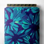 Petal flower style with blue,green colors