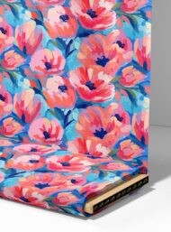 Bloom flower style with pink,blue colors - Image 4