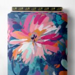 Petal flower style with pink,blue colors