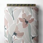 Petal flower style with pink,green colors