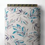 Leaf flower style with blue,grey colors