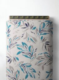 Leaf flower style with blue,grey colors