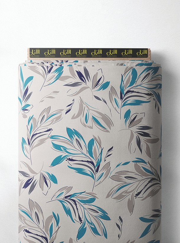 LAI02-0371_1-1.jpg Leaf flower style with blue,grey colors - Image 1