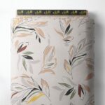 Leaf flower style with brown,green colors