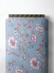 Bloom flower style with pink,white colors