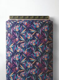 Bloom flower style with pink,green colors