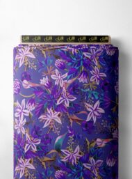 Petal flower style with purple,green colors