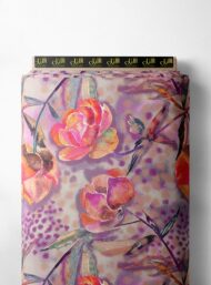 Petal flower style with pink,green colors