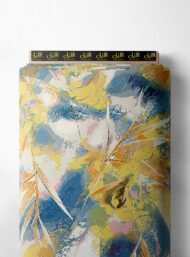 Leaf nature style with yellow,blue colors