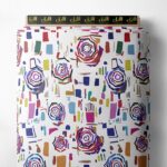 Rose flower style with red,blue colors