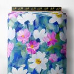 Petal flower style with blue,white colors