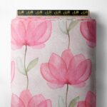 Petal flower style with pink,green colors