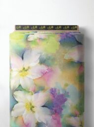 Bloom flower style with white,green colors