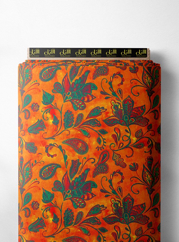 LAI02-0411_1-1.jpg Leaf flower style with red,green colors - Image 1