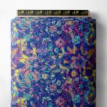 Bloom flower style with blue,purple colors