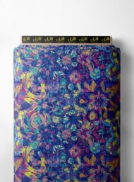 Bloom flower style with blue,purple colors