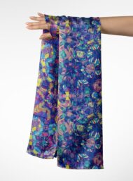 Bloom flower style with blue,purple colors - Image 3