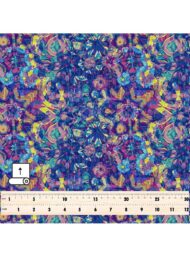 Bloom flower style with blue,purple colors - Image 5