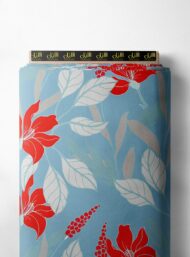 Petal flower style with red,green colors