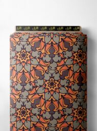 Bloom flower style with orange,brown colors