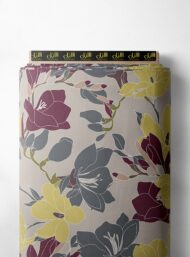 Bloom flower style with yellow,grey colors