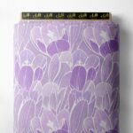 Petal flower style with purple, white colors