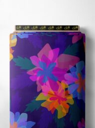 Bloom flower style with pink,blue colors