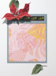 Leaf nature style with pink, yellow colors - Image 6
