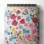 Bloom flower style with pink,blue colors