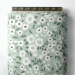 Bloom flower style with green, white colors