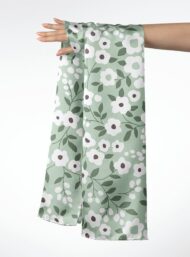 Bloom flower style with green, white colors - Image 3